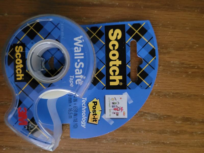 Scotch® Wall-Safe Tape, 3/4 x 650, Clear