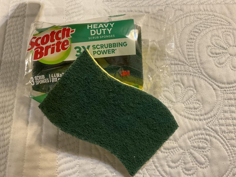 Scotch-Brite Soap Filled Heavy Duty Scrub Sponges 3 Pack Rescue Soap Pad  Sponges