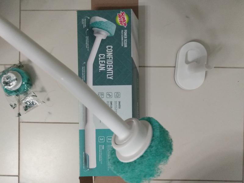 Scotch-Brite Toilet Brush Set with Holder for Bathroom Cleaning