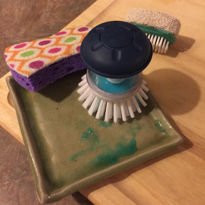  3Pcs Soap Dispensing Dish Brushes, Press Type Washing