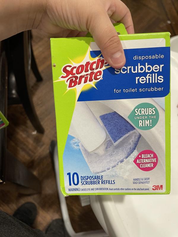 Scotch-Brite Disposable Toilet Scrubber Refill, Blue/White, PK10 558-RF-4