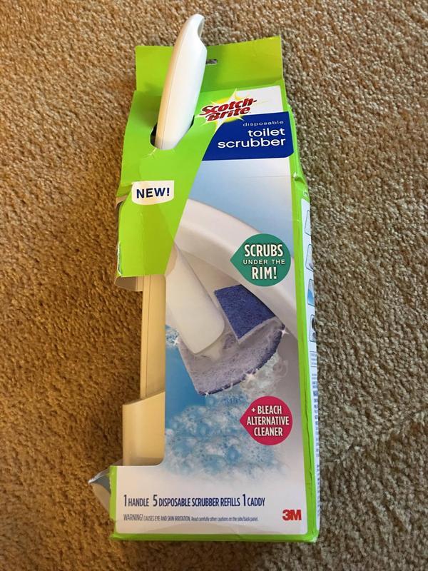 Scotch-Brite® Disposable Toilet Scrubber Refill, Blue/White, 10/Pack