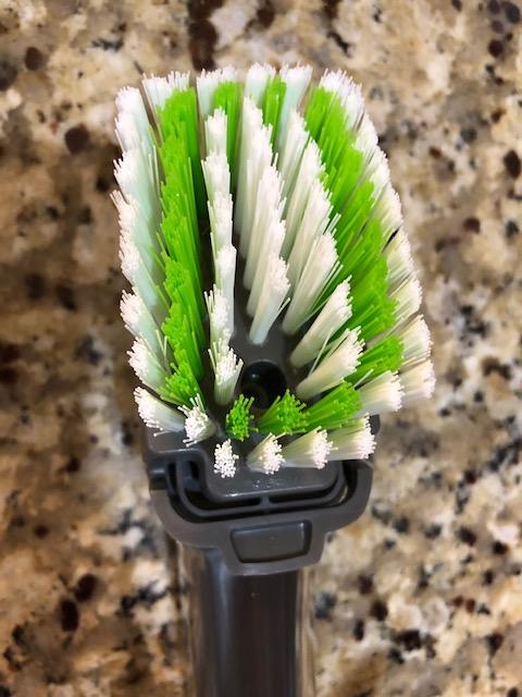 Smart Design Scrub Brush with Scrubber Bristle Tip - Non-Slip Handle - Long Lasting Bristles - Odor Resistant - Dishwasher Safe - Cleaning, Pots, Pans
