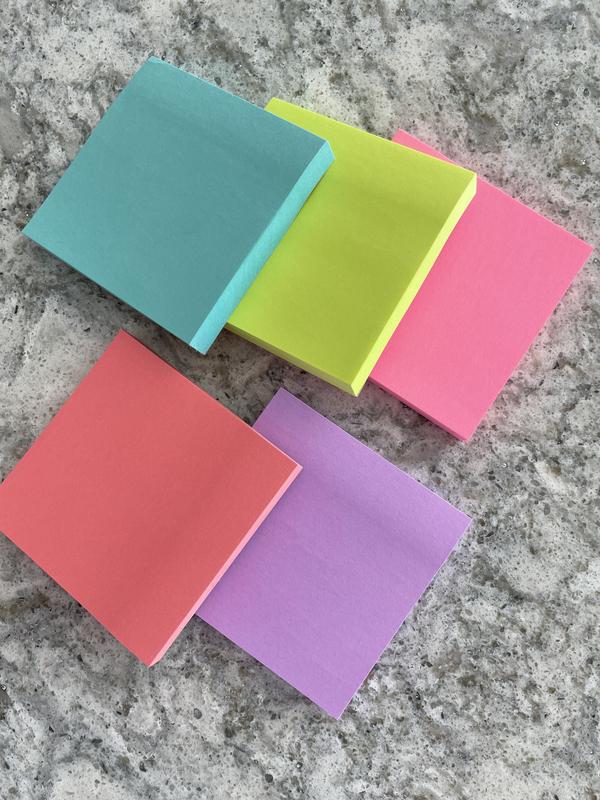 Post-it® Notes Super Sticky Pads in Supernova Neon Collection Colors, 3 x  3, 90 Sheets/Pad, 5 Pads/Pack