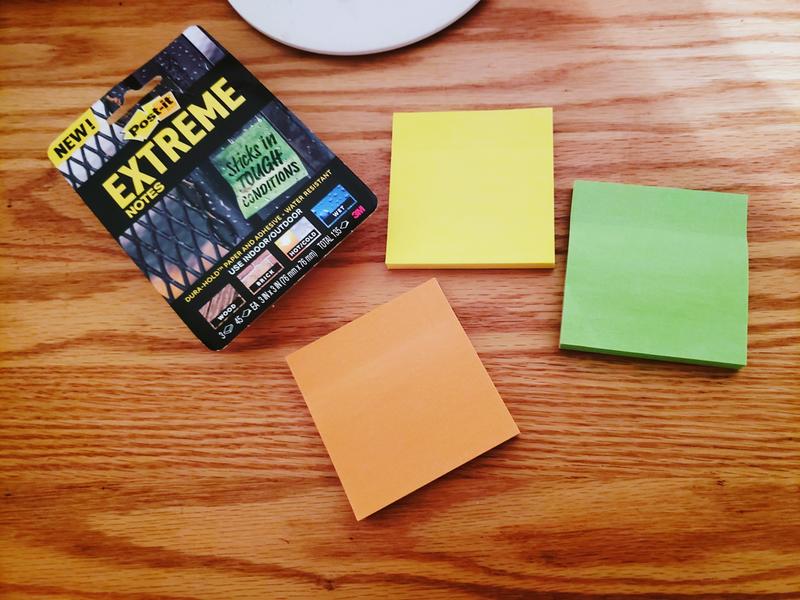 Post-it Extreme 3-in x Green, Yellow, Orange, Mint Sticky Notes (12 ...