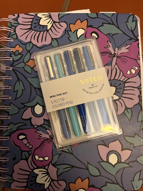 Post-it® Noted 5 Mini Felt Tip Pens in shades of Blue | 3M United