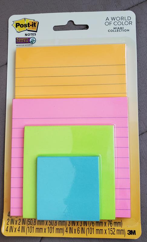 Lined Sticky Notes 3x3 in Bright Ruled Post Stickies Colorful Super  Sticking Power Memo Pads, 82 Sheets/pad, 8 Pads/Pack