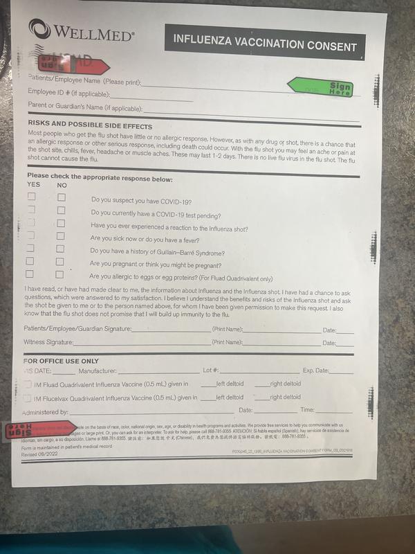 THIS IS AN EXAMPLE OF A HEALTHCARE DOCUMENT THAT IS BLANK I USED RED AND GREEN TO TELL THE DIFFERENCE