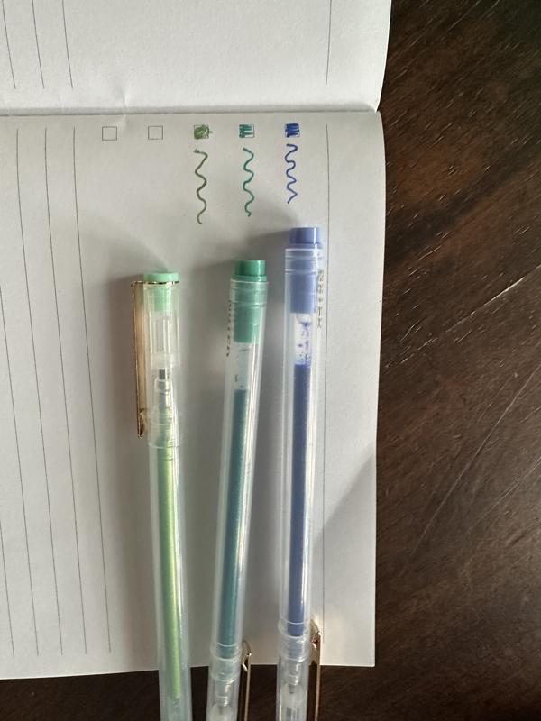  TIESOME Glitter Gel Pens, 6 Pack 3 Colors Gradient