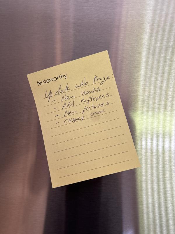 Noted by Post-it® %22Noteworthy%22 Notes, Yellow, Lined, 2.9 in. x 4 in.