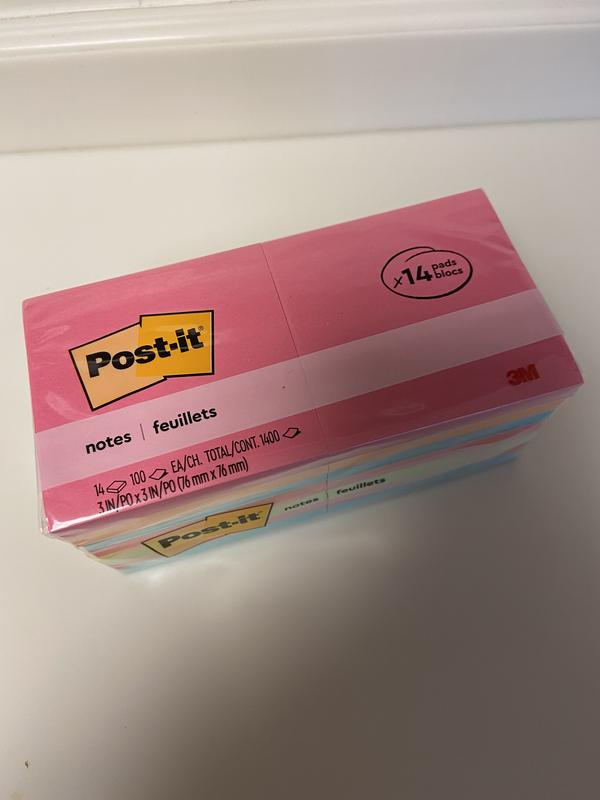 Post-it Super Sticky Notes - 12 Small Pads of 90 Sheets - 47.6 x 47.6mm -  Sticky Notes for Desk, Office, School and Memos - Rio de Janeiro Colours