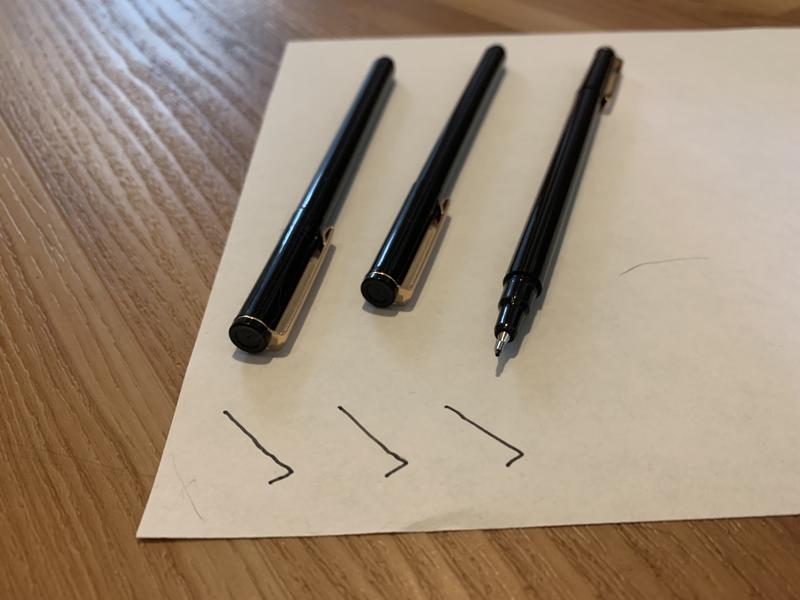 Noted, Black/Gray Pens, Felt Tip, 3 Pens/Pack