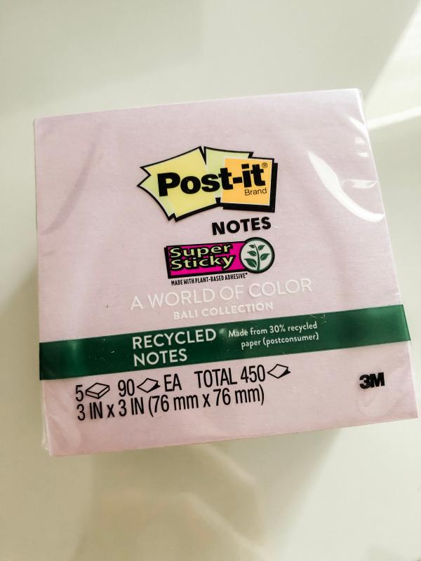 3M Post-It Block 76X76 Pastell 6 st/Fp (6541GB)