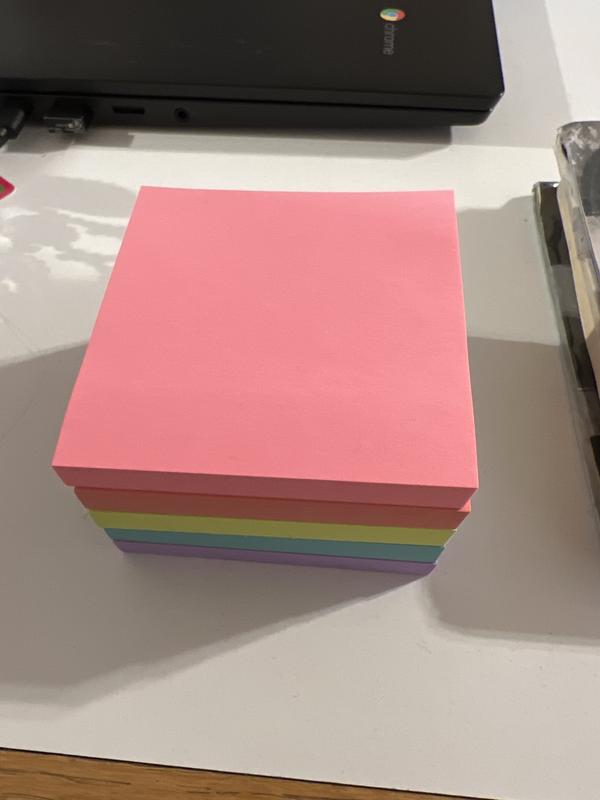Post-it Super Sticky Notes, 3 in x 3 in, 5 Pads, 90 Sheets/Pad, 2x the  Sticking Power, Supernova Neons Collection
