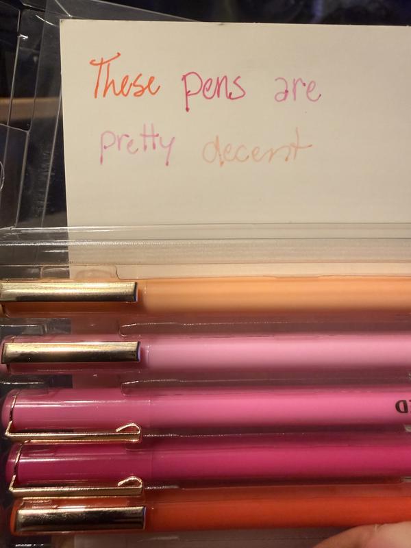 Post-it® Noted 5 Mini Felt Tip Pens in shades of Pink and Orange