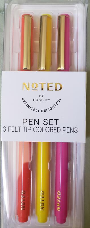  Post-it Noted Felt Tip Pens, Fine Point, 0.5 mm, Purple/Light  Purple/Lilac, Pack Of 3 Pens : Office Products
