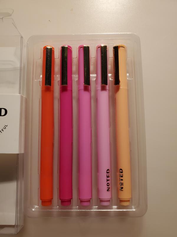 Post-it® Noted 5 Mini Felt Tip Pens in shades of Pink and Orange