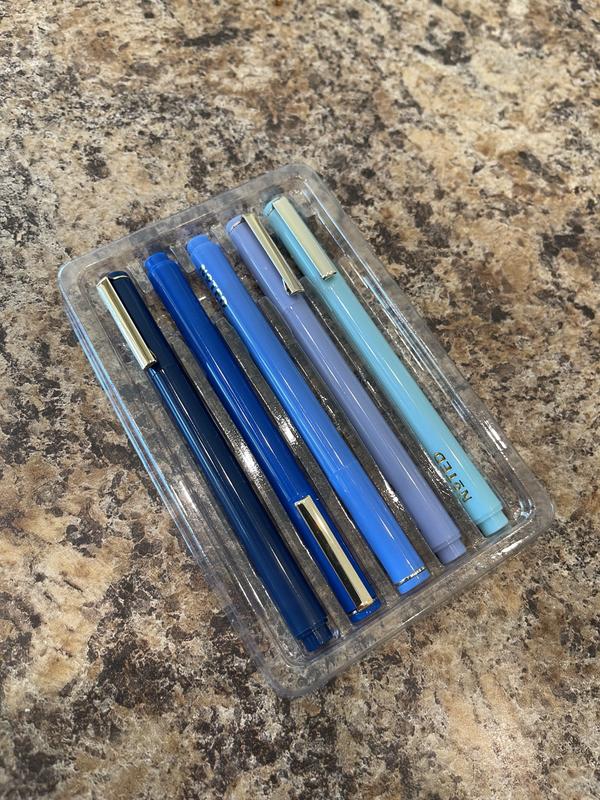 Post-it® Noted 5 Mini Felt Tip Pens in shades of Blue | 3M United