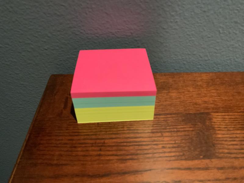 POST-IT Mini cube PLAISIR 400 feuilles 5,1X5,1 cm Rose Néon