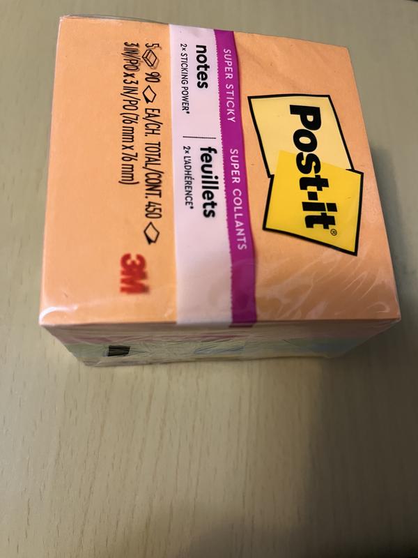 Post-it™ Super Sticky Notes 654-24SSAU-CP 3 in x 3 in Rio de