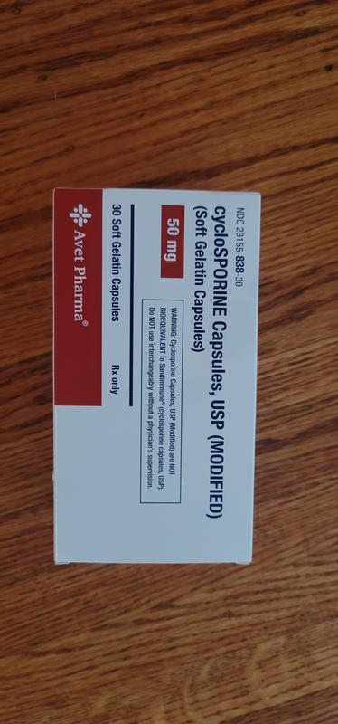 Cyclosporine Modified Generic To Atopica 25 mg 30 Capsule Pk