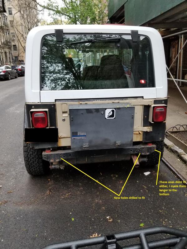Holes needed in a YJ 94