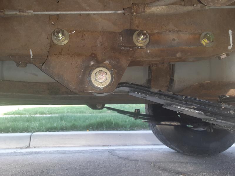I needed to move my front srping mount.