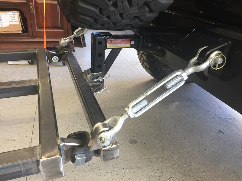 Pivot and stabilization points on the trailer