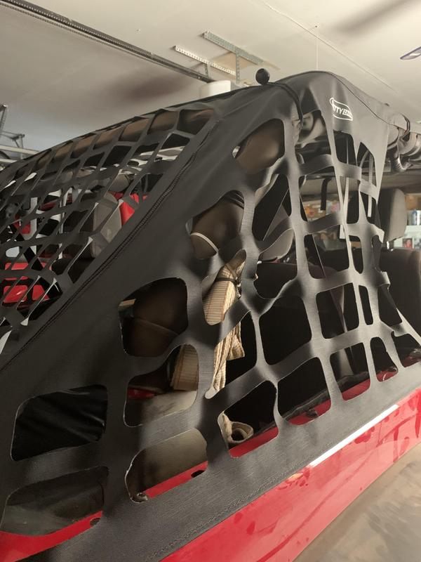 View of the excess material on the sides