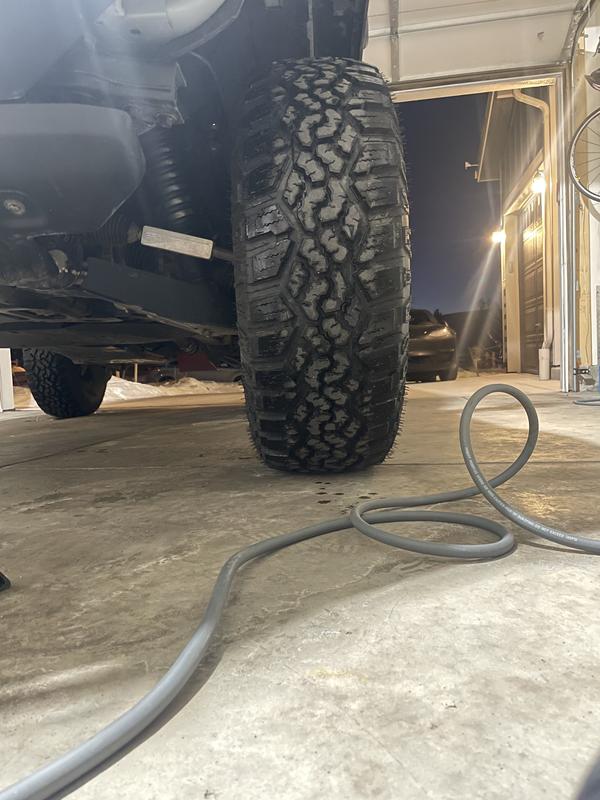 It much tread hitting ground… very unsafe on highway at 35psi!