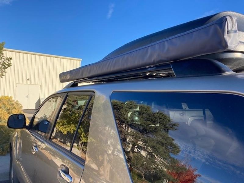 ARB Awning Mounted upside down so the zipper can open