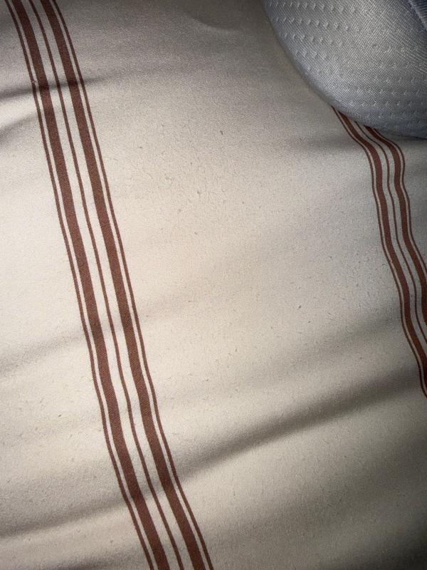 Red Striped Bamboo Fitted Sheet