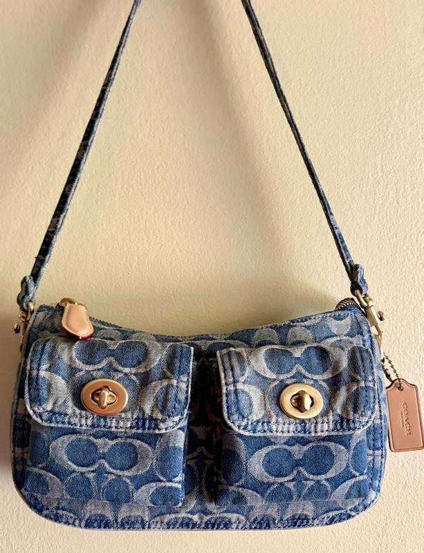 COACH Originals Waverly Small Signature Denim Twin Turnlock