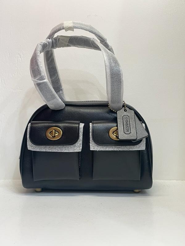 COACH Originals Twin Turnlock Small Waxed Leather Shoulder Bag 20