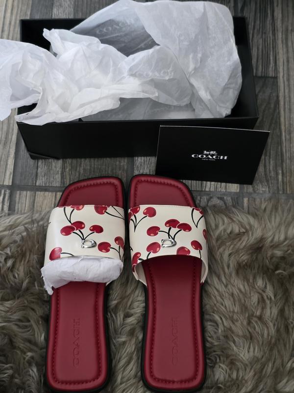 COACH Women's Florence Cherry Print Sandals - Macy's