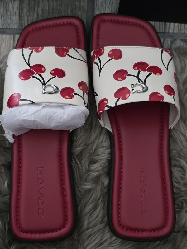 COACH Women's Florence Cherry Print Sandals - Macy's
