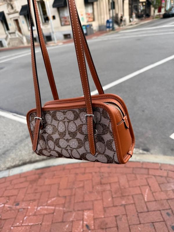 【COACH】Crystals Swing Zip 20 Shoulder Bag COACH The Coach Originals Swinger 20 In Crystal Signature