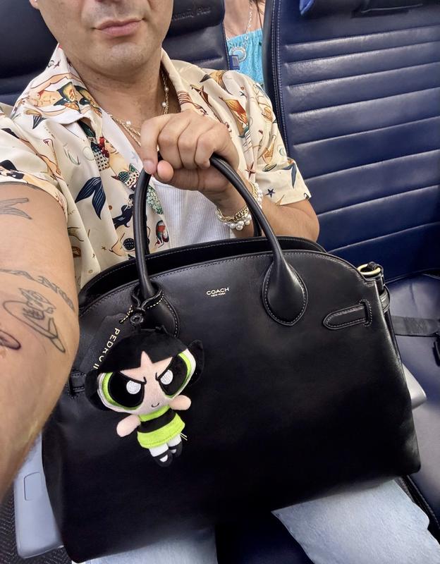 SNSで話題！【Coach】Empire Carryall Bag 40 ★ BLACK COACH Soft Empire 40 Leather Carryall Satchel Bag | Dillard's
