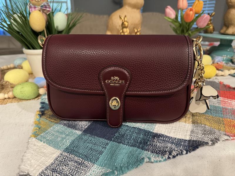 Shown on the Hadley Shoulder bag in Merlot
