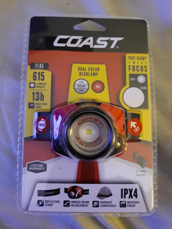 COAST FL85 Dual Color Pure Beam Focusing Headlamp 