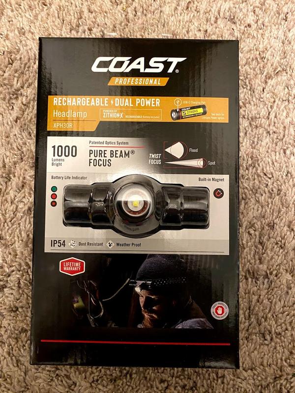 XPH30R 1000 Lumen Rechargeable-Dual Power LED Headlamp – COAST Products