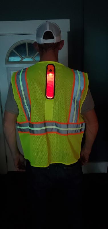 COAST SV400 High-Vis Lighted Safety Vest with Glow Stripes – COAST