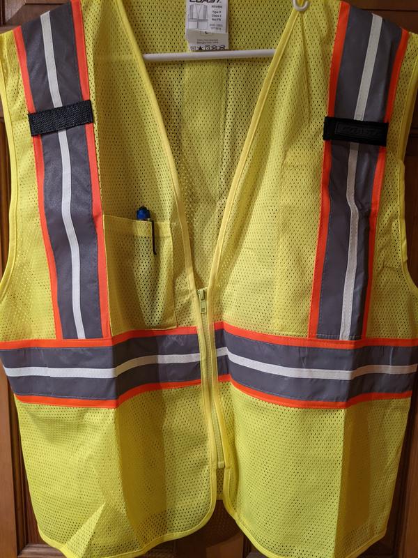 Coast Yellow Polyester High Visibility (Ansi Compliant) Enhanced Visibility  (Reflective) Safety Vest (L/Xl)