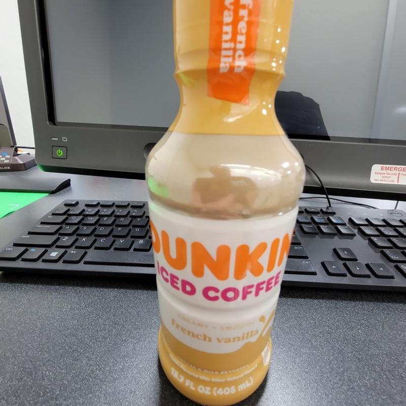 Dunkin' French Vanilla Iced Coffee Bottle, 13.7 fl oz