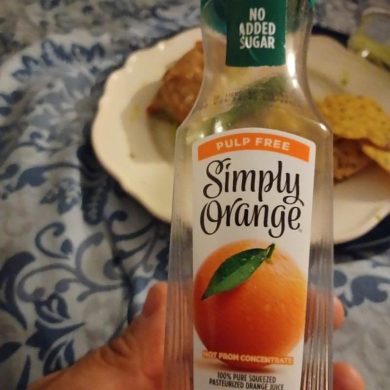 Simply Orange Pulp Free Juice Bottle, 11.5 fl oz