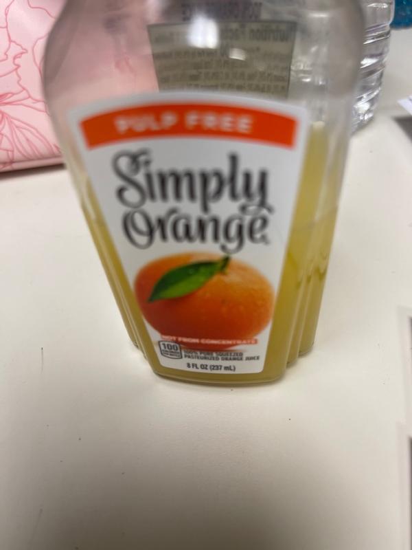 Simply Orange Pulp Free Juice Bottles, 8 fl oz, 4 Count