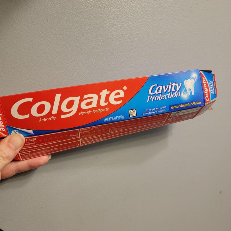 Colgate Cavity Protection Fluoride Toothpaste - 2-Pack, 2.5 Oz Each - Enamel Safe