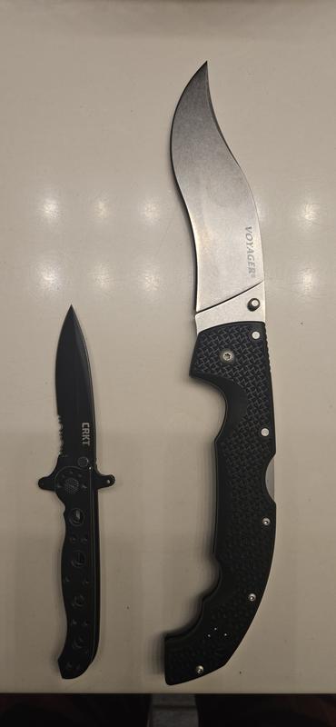 Cold Steel XL Voyager Vaquero Klappmesser – Kukri-Klinge Aus AUS-10A Stahl, Griv-EX Griff, Tri-Ad Lock