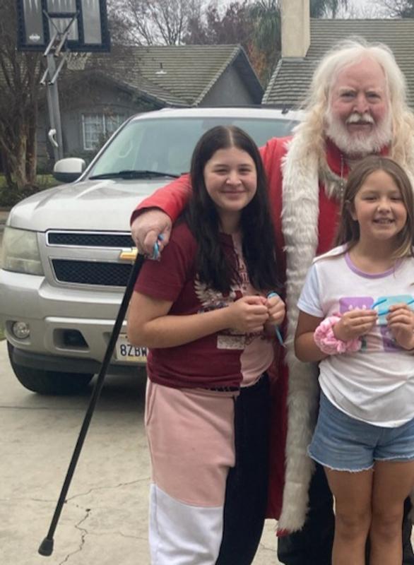 Grandkids with Santa