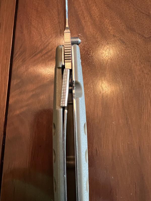 CS Ti-Lite Kris Serrated. I’ve come to depend on the extremely strong locks on most CS blades and this one rocks like always.